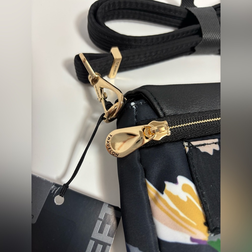 Travelon This is a Anti-Theft Addison Convertible Belt Bag in Midnight Floral. - Picture 10 of 11